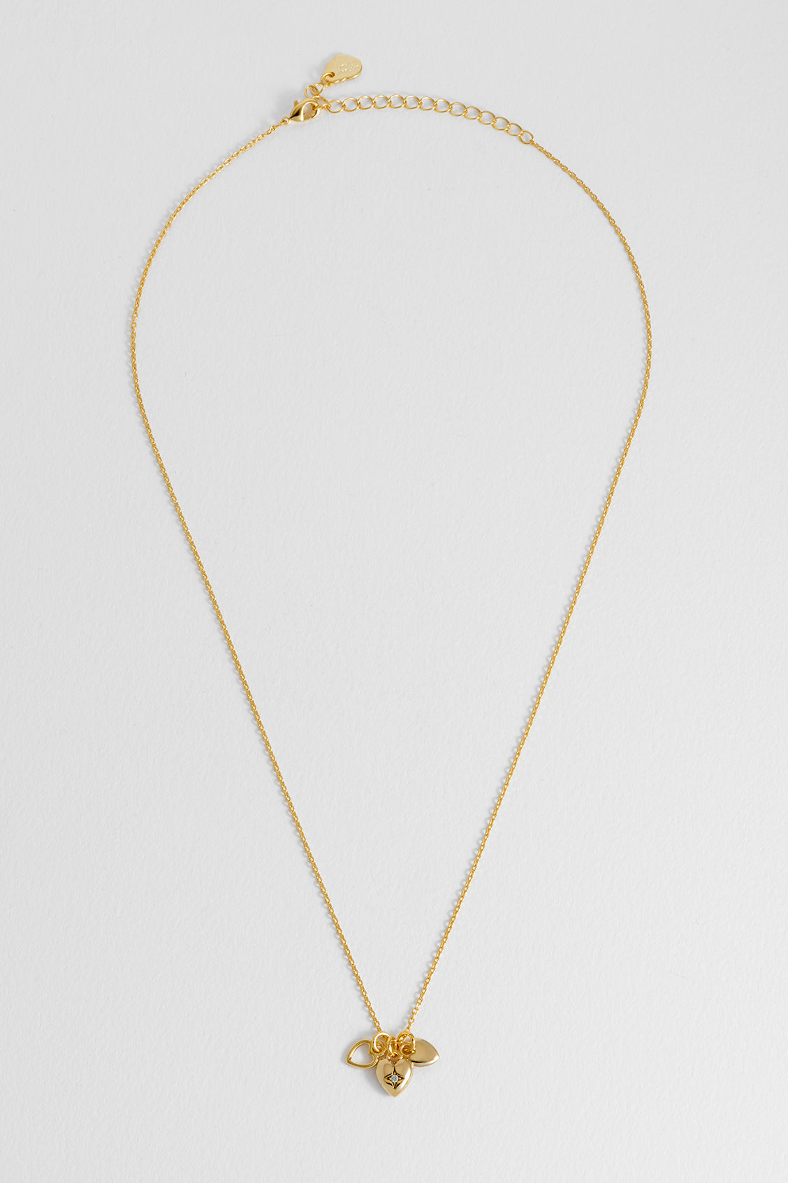 Triple Heart Charm Necklace