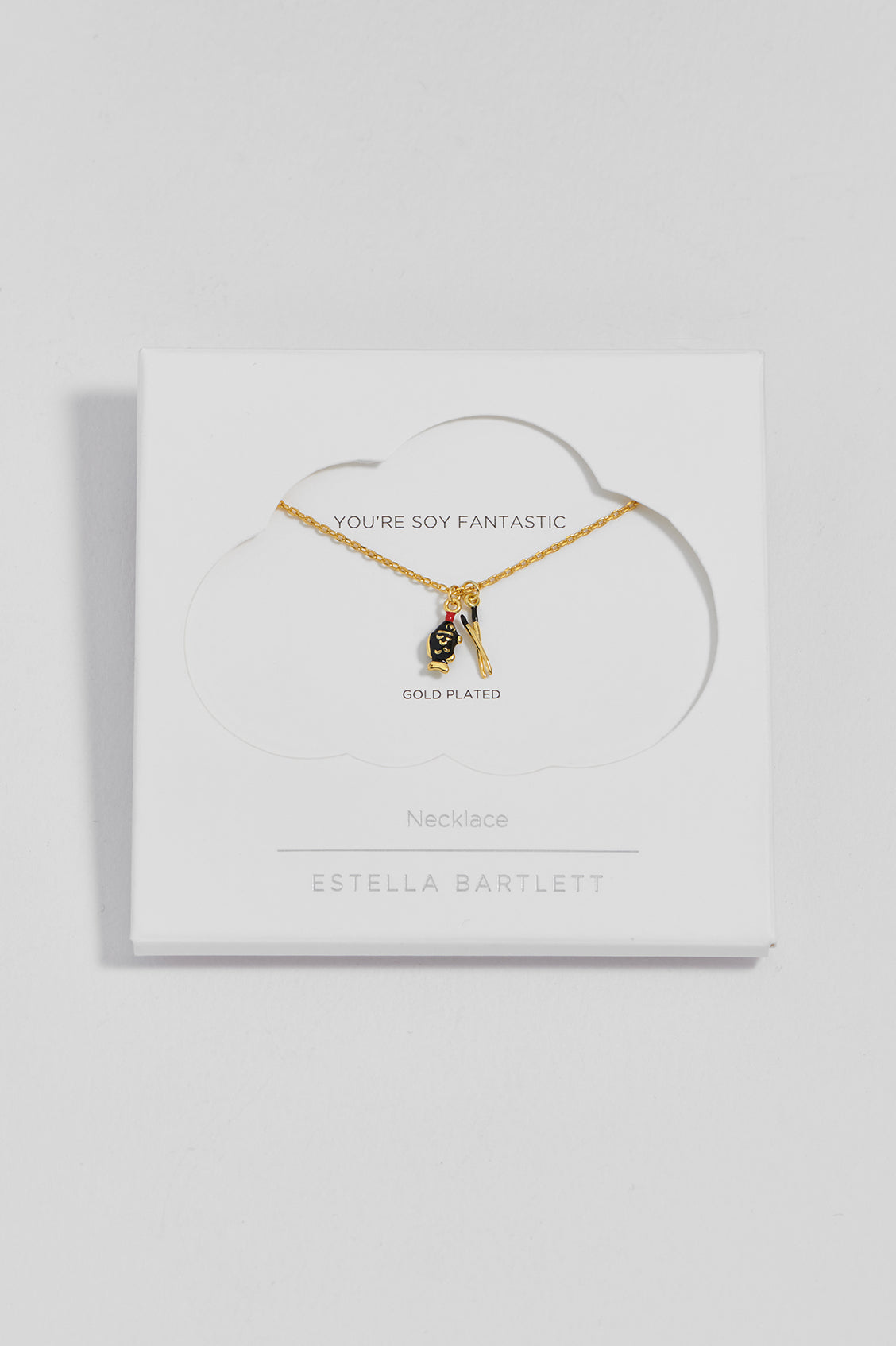 Soy Sauce and Chopstick Charm Necklace