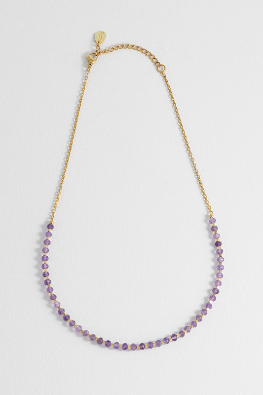 Wellness Amethyst Amelia Gemstone Necklace