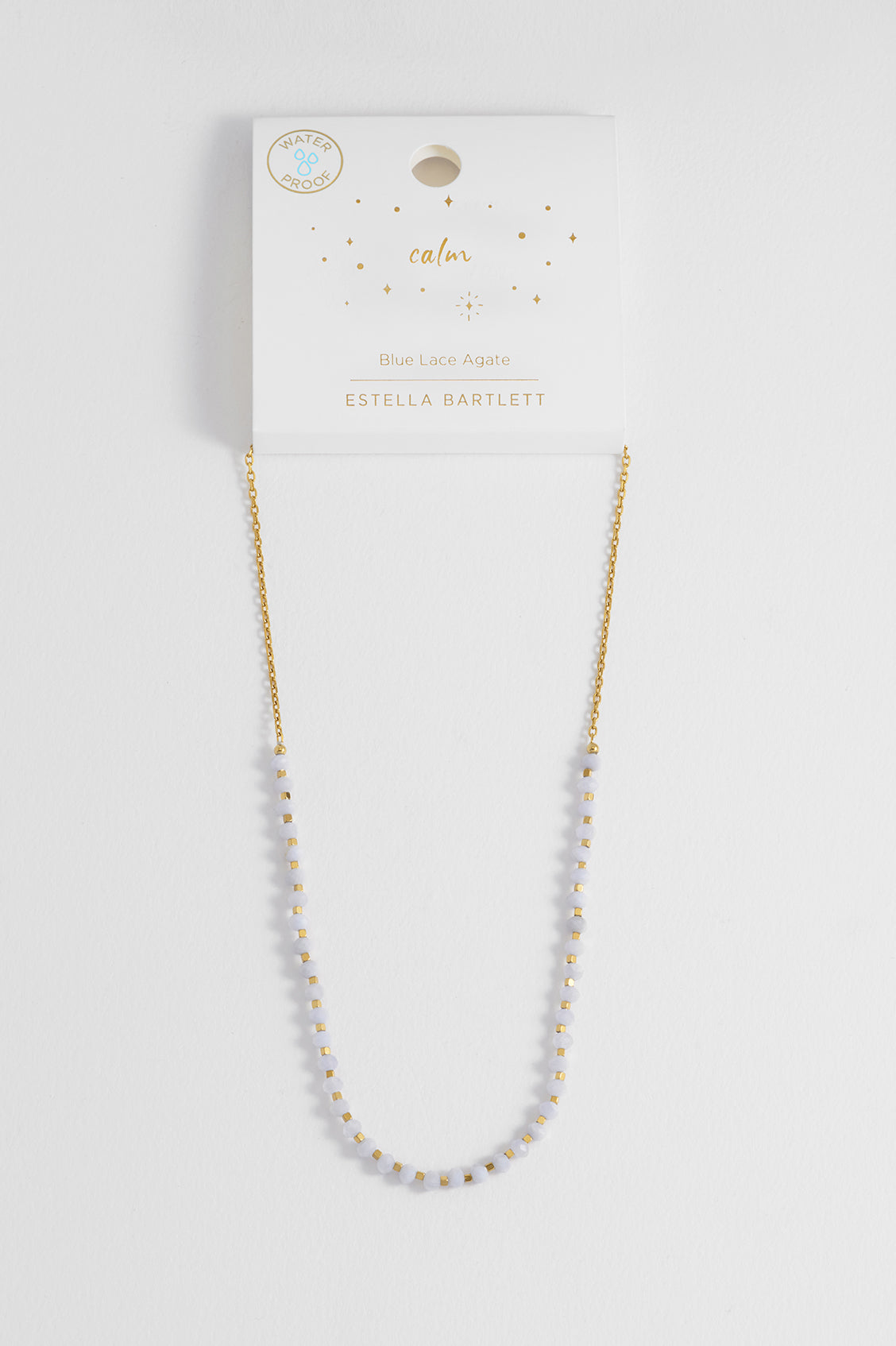 Wellness Blue Lace Agate Amelia Gemstone Necklace