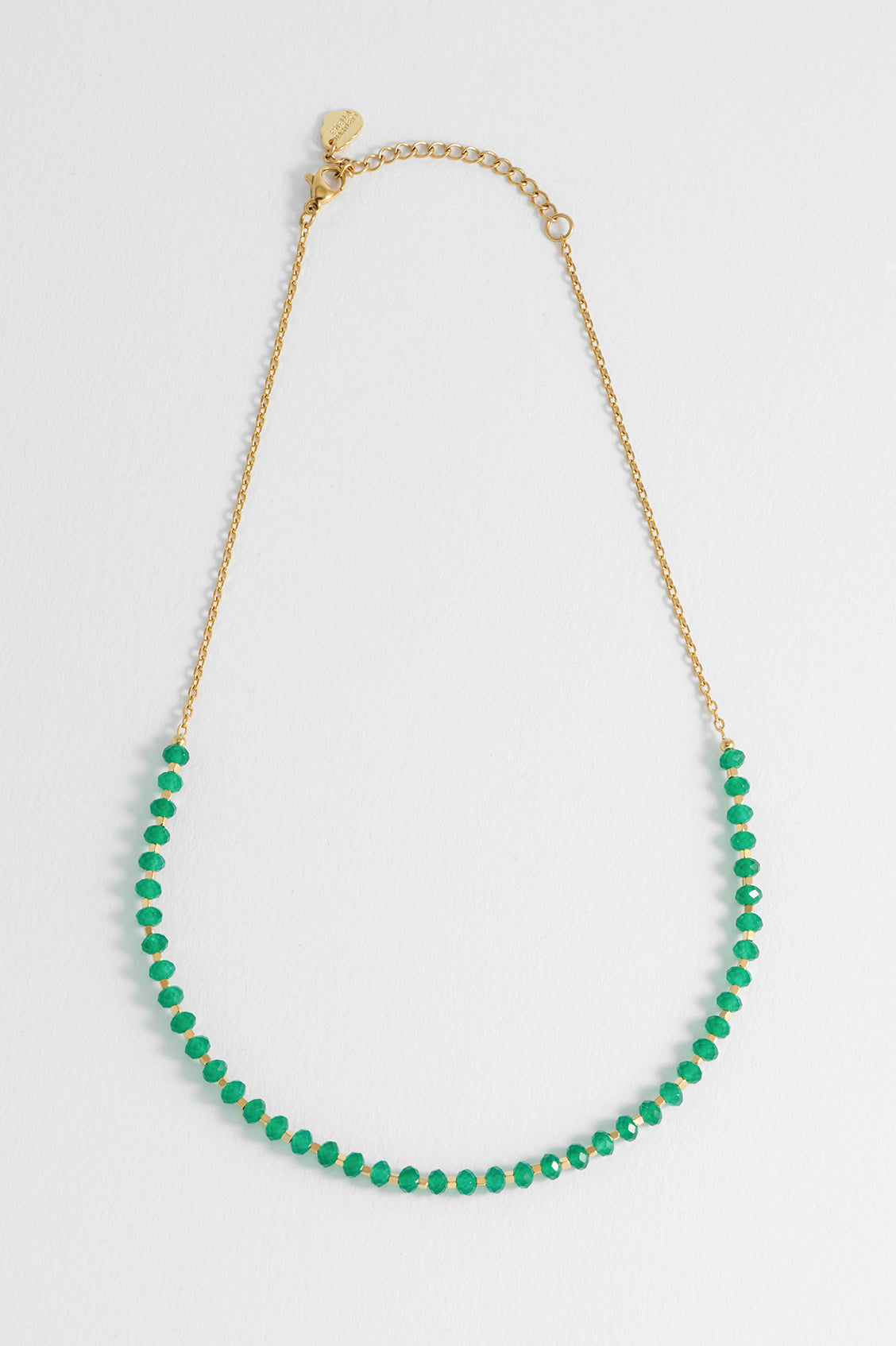 Wellness Green Agate Amelia Gemstone Necklace