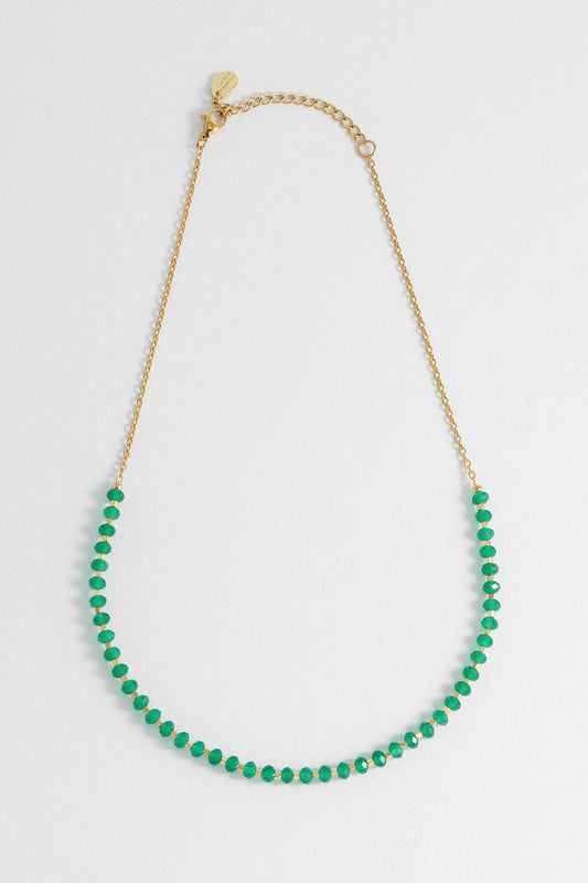 Wellness Green Agate Amelia Gemstone Necklace