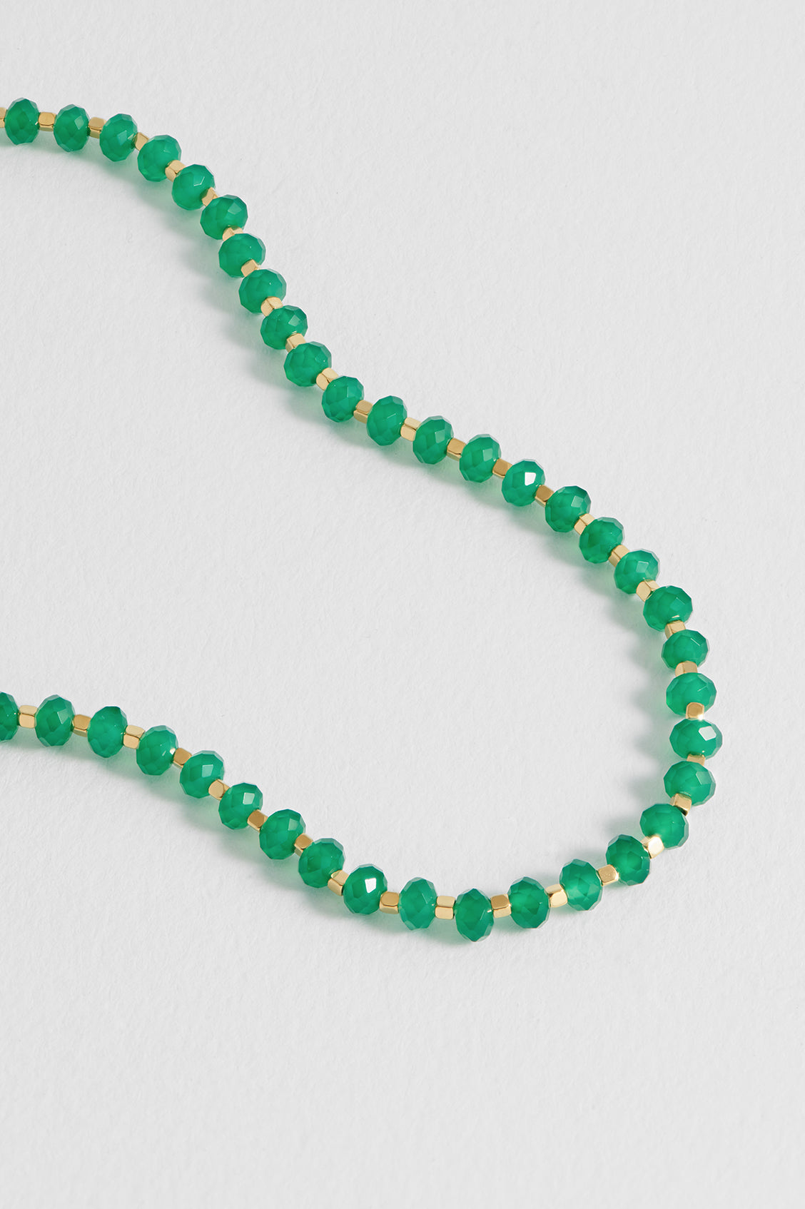 Wellness Green Agate Amelia Gemstone Necklace
