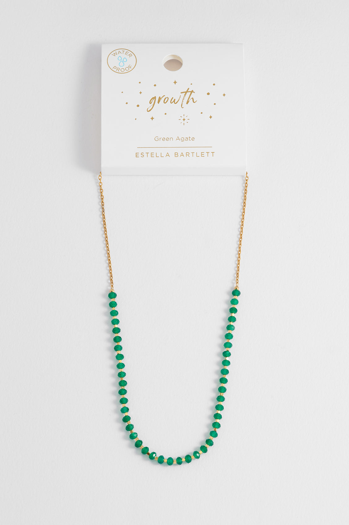 Wellness Green Agate Amelia Gemstone Necklace