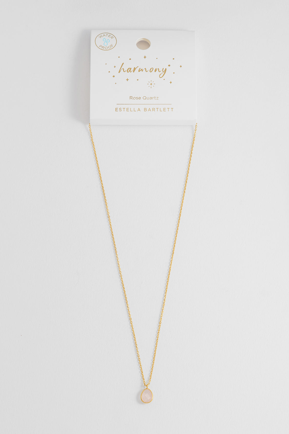 Wellness Faceted Rose Quartz Teardrop Gemstone Necklace