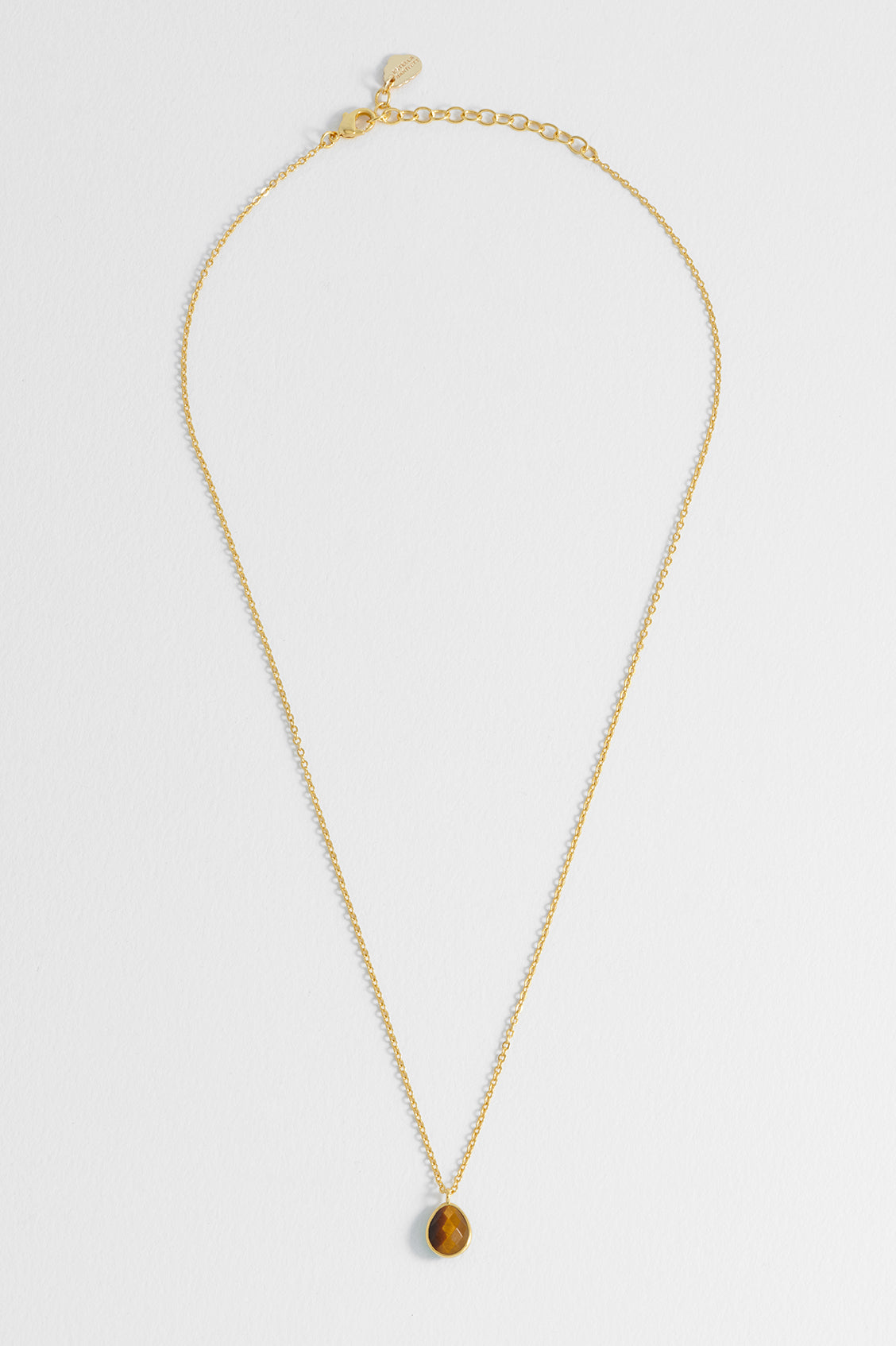 Wellness Faceted Tiger's Eye Teardrop Necklace