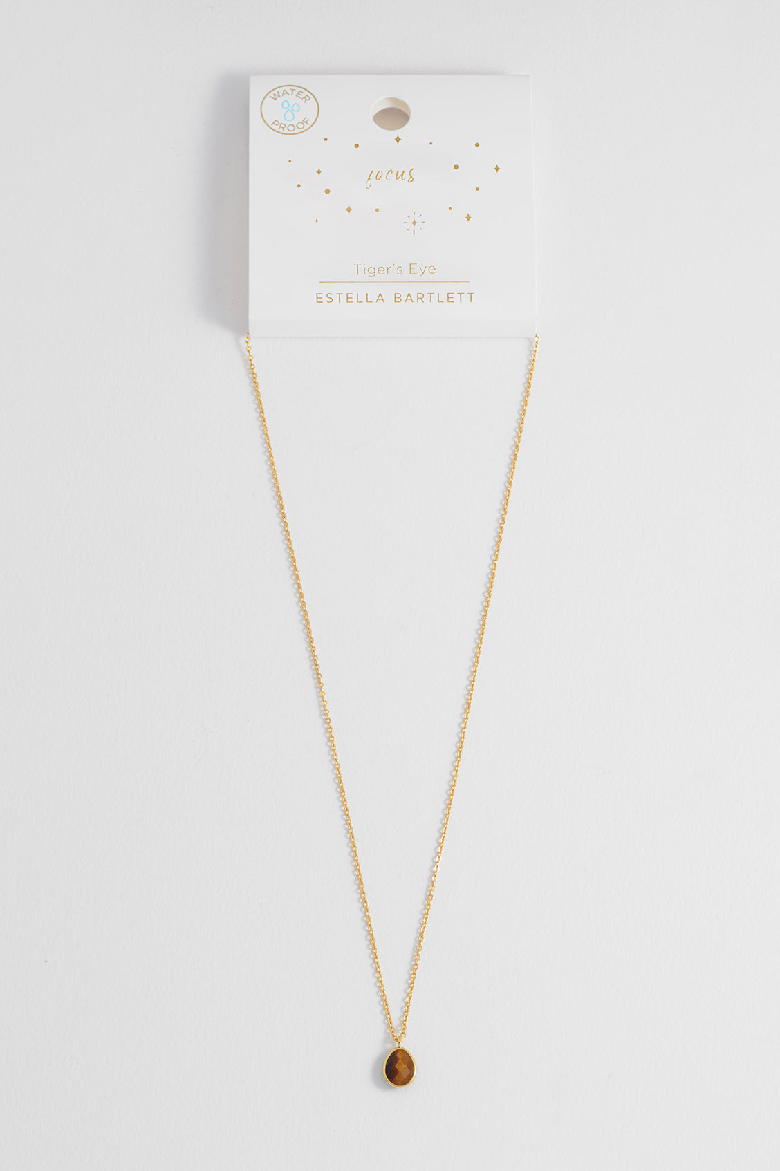 Wellness Faceted Tiger's Eye Teardrop Necklace