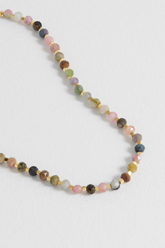 Wellness Tourmaline Amelia Gemstone Necklace