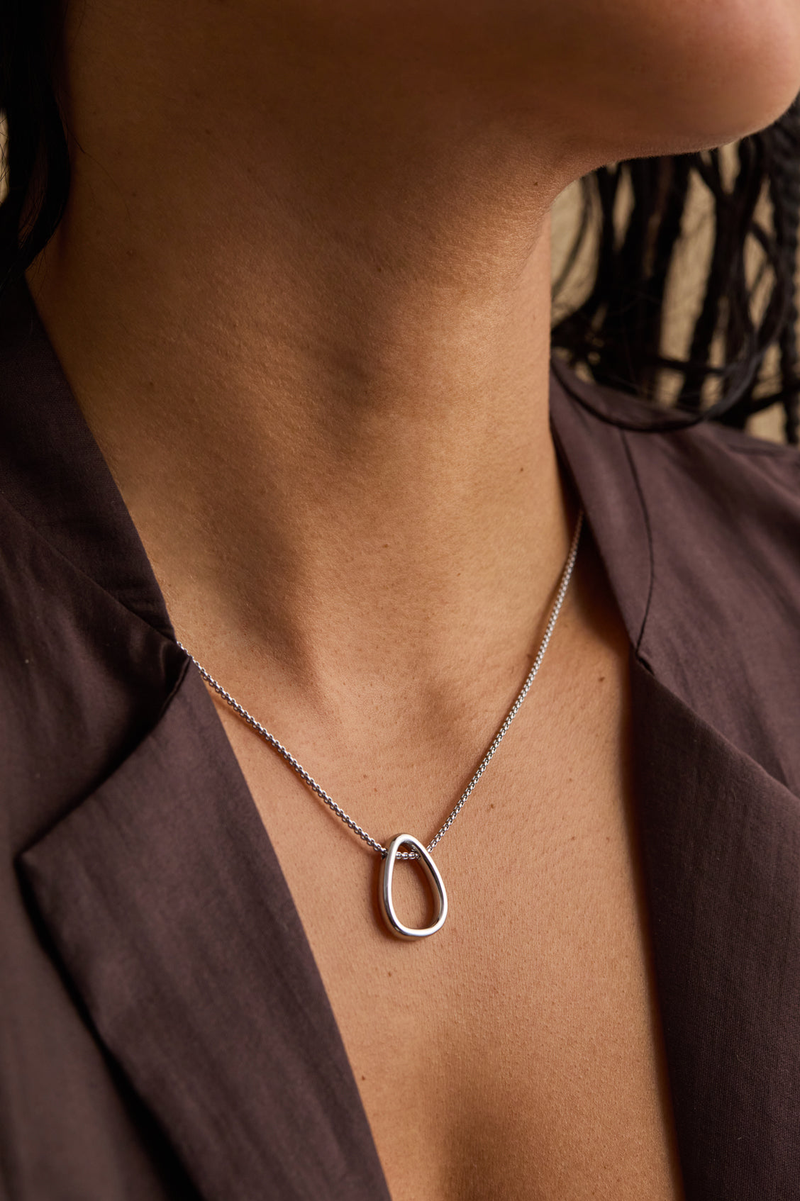 Open Abstract Drop Necklace