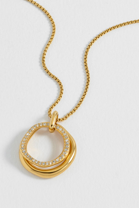 Molten Ring and Pave Necklace