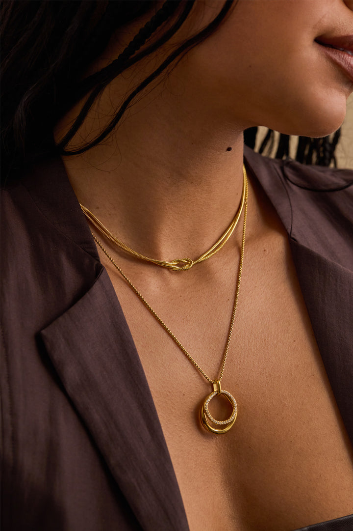 Double Strand Knot Necklace