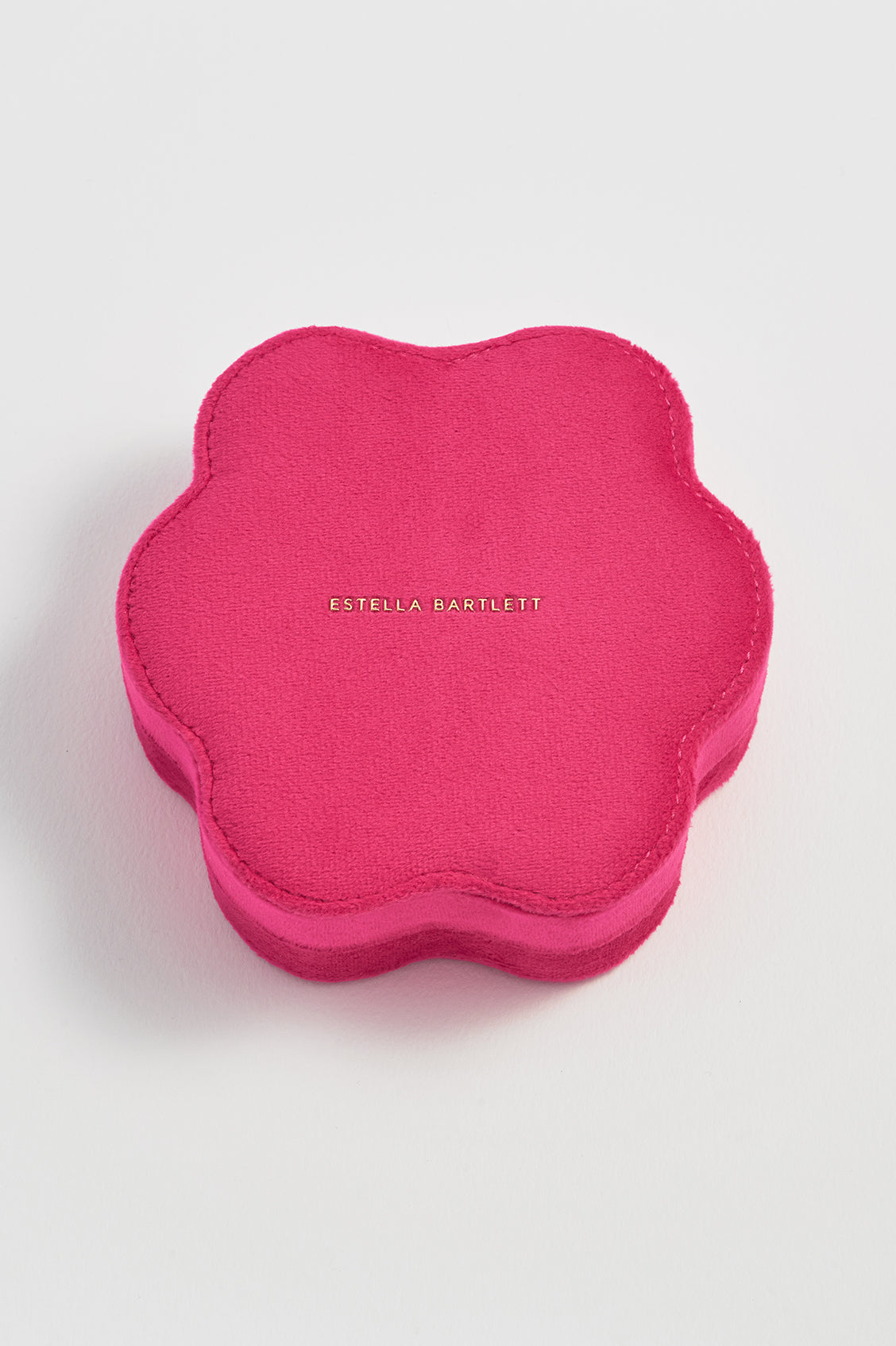 Estella Bartlett | Hot Pink Velvet Wavy Shaped Mini Jewellery Box