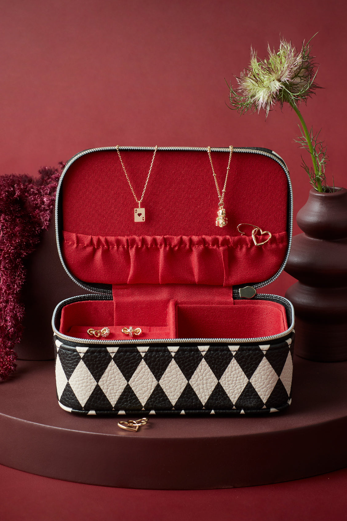 Harlequin Print Mini Jewellery Box