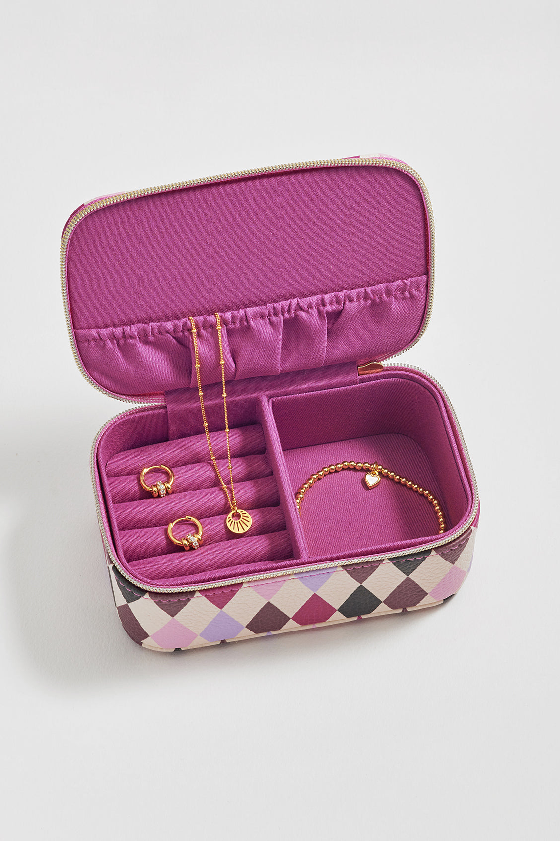 Harlequin Print Mini Jewellery Box
