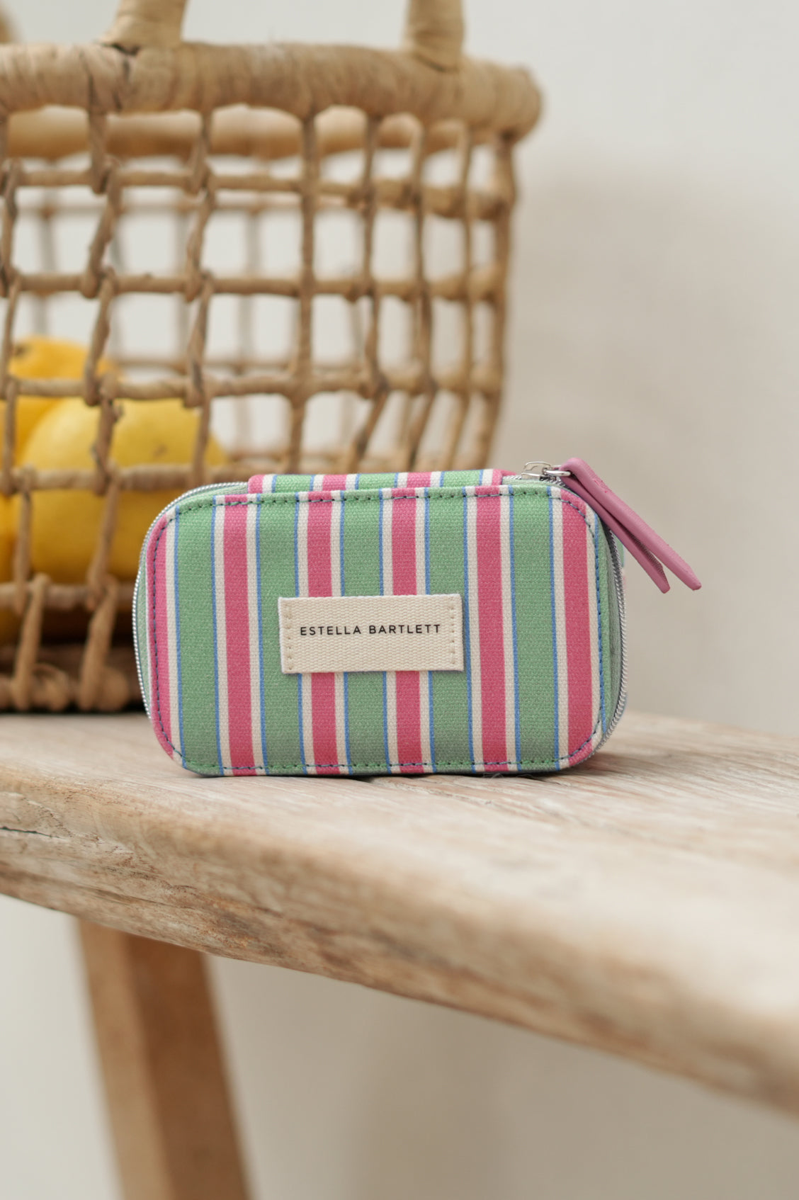 Green Stripe Mini Jewellery Box