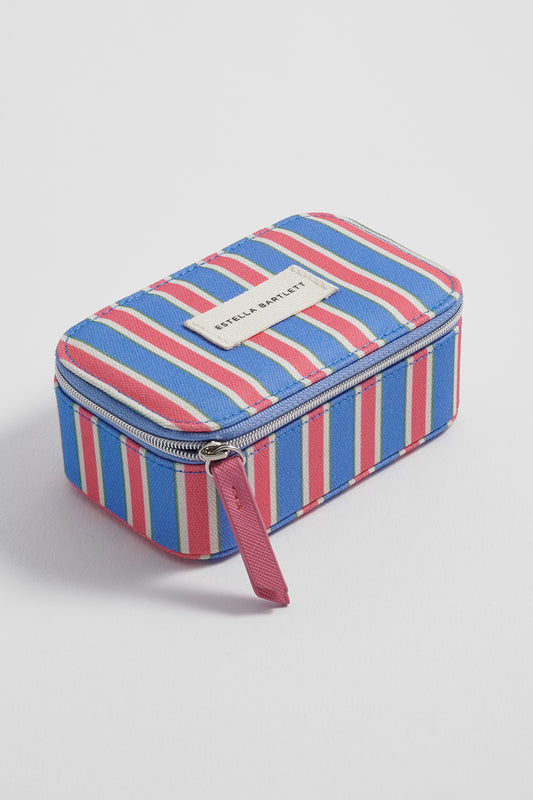 Blue Stripe Mini Jewellery Box