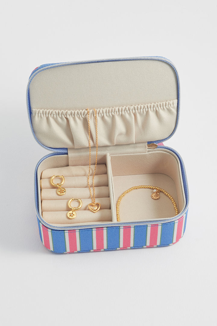 Blue Stripe Mini Jewellery Box