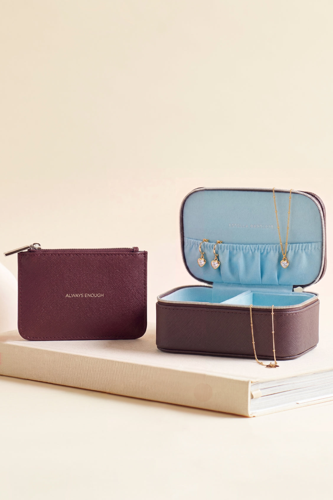 Brown & Blue Mini Jewellery Box