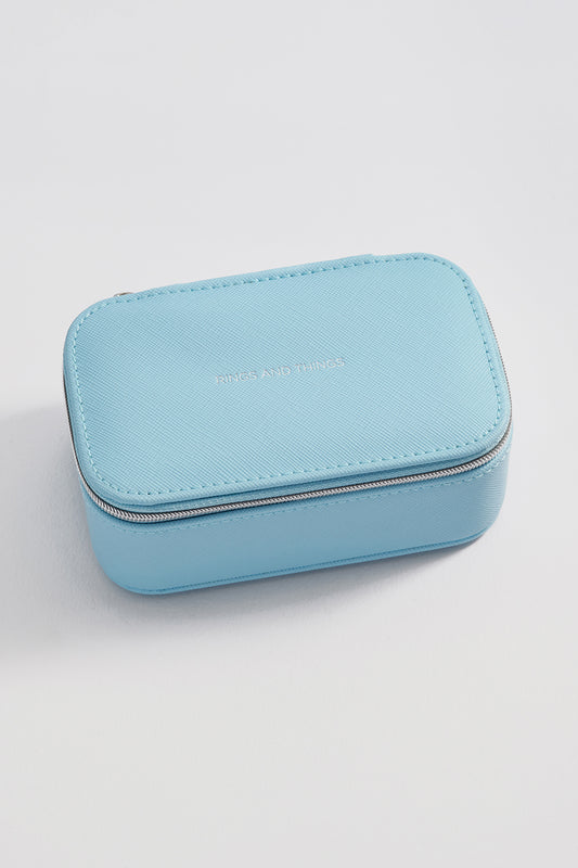 Blue & Brown Mini Jewellery Box