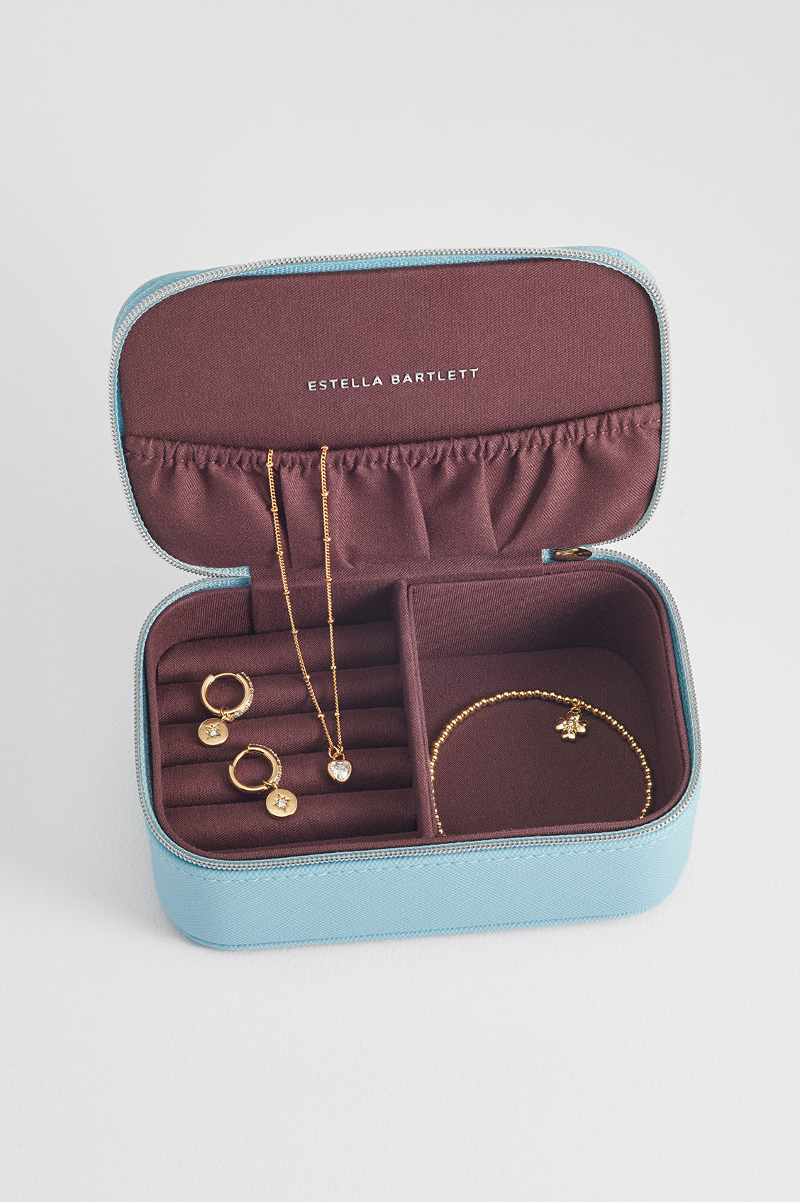 Blue & Brown Mini Jewellery Box