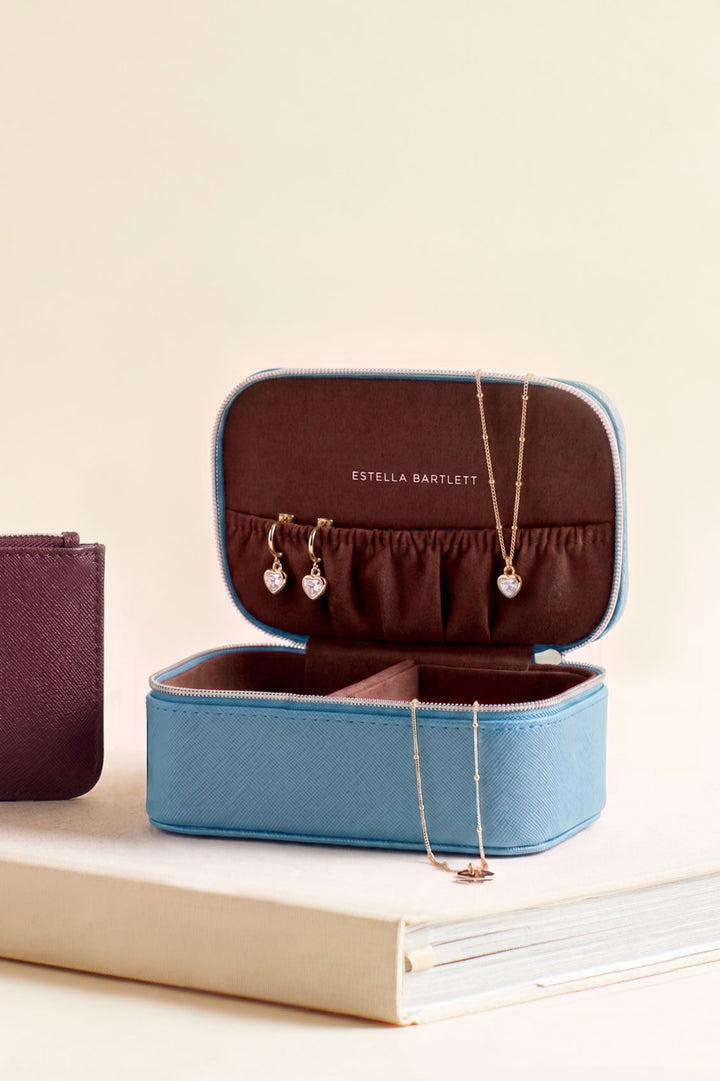 Blue & Brown Mini Jewellery Box