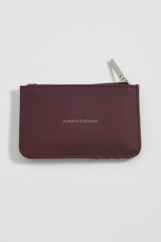 Brown "Always Enough" Card Purse