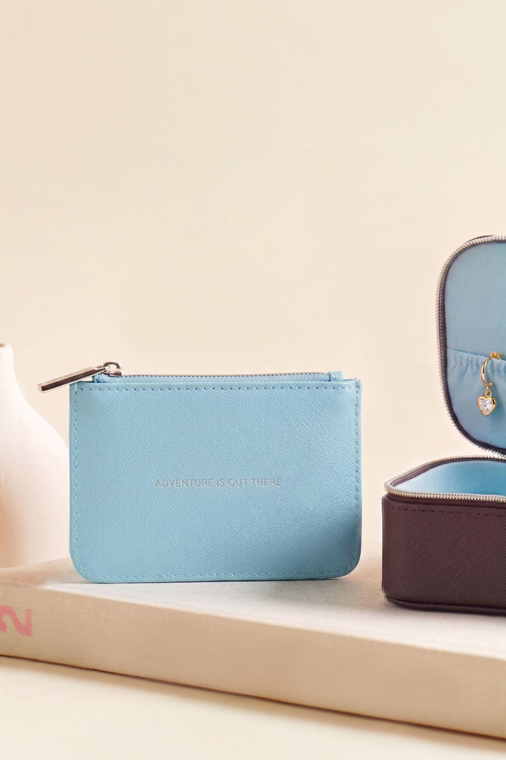 Blue "Adventure" Card Purse