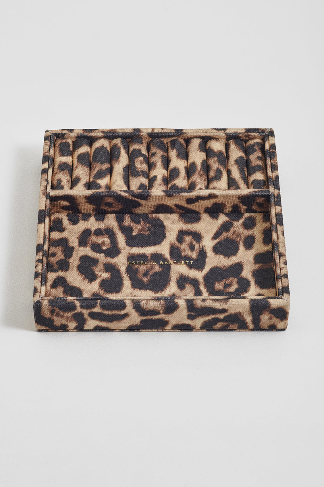 Leopard Print Two-Section Jewellery Tray