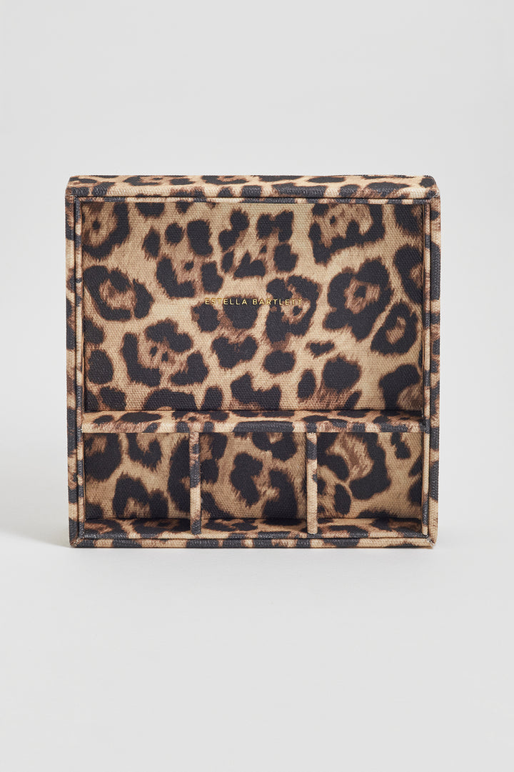 Leopard Print Four-Section Jewellery Tray