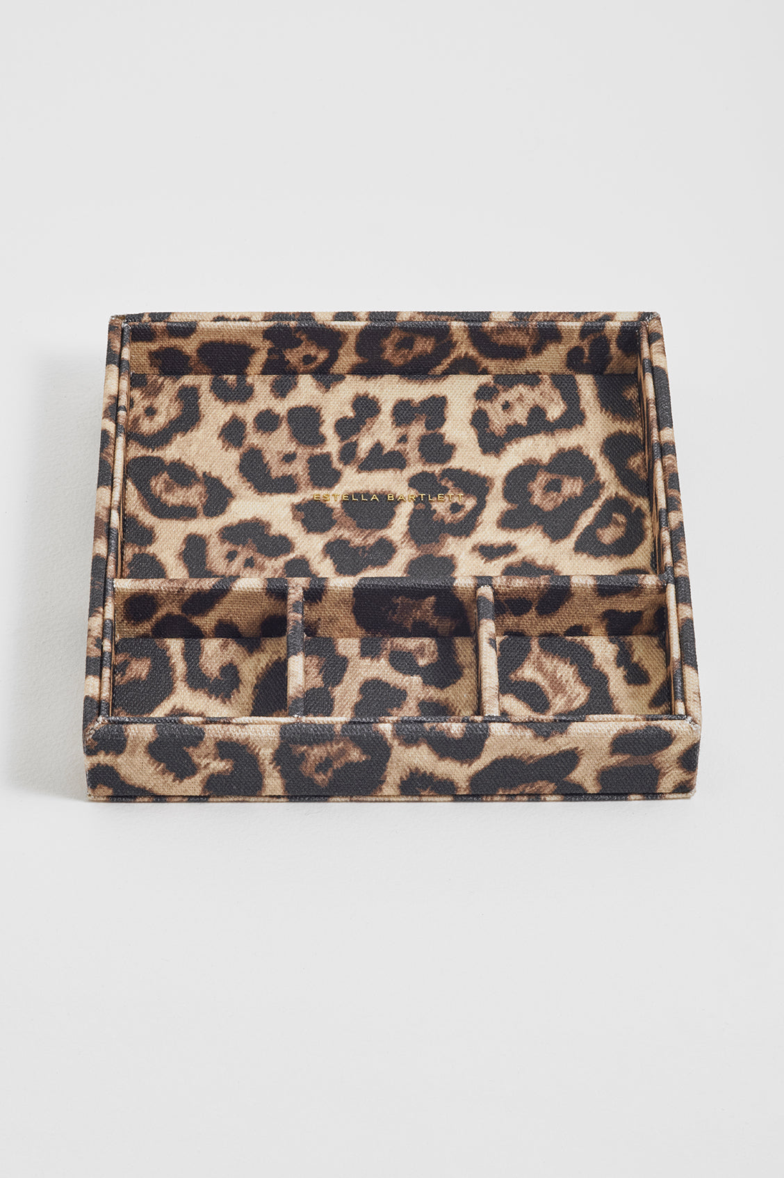 Leopard Print Four-Section Jewellery Tray