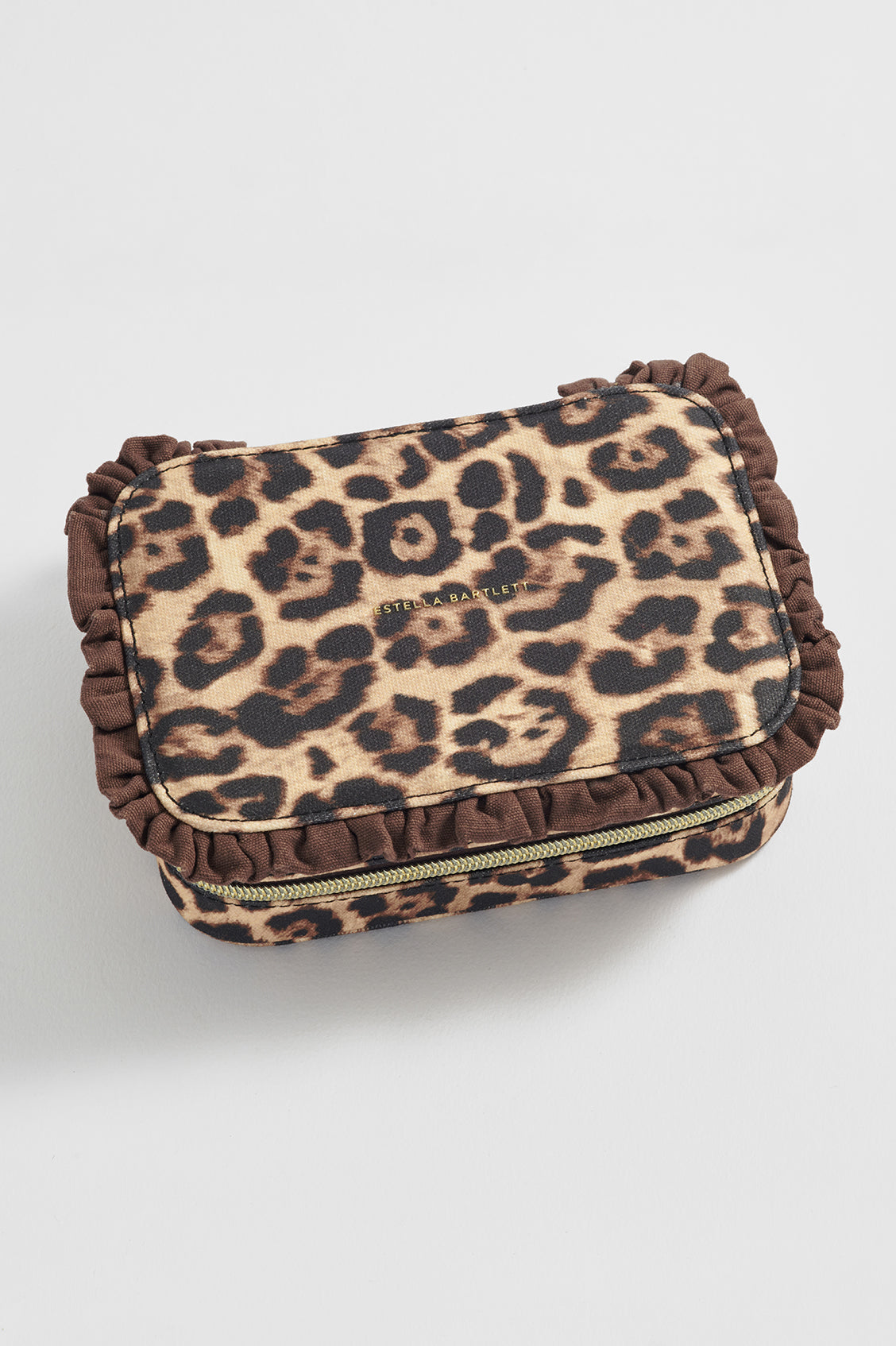 Leopard Print Ruffle Large Jewellery Box