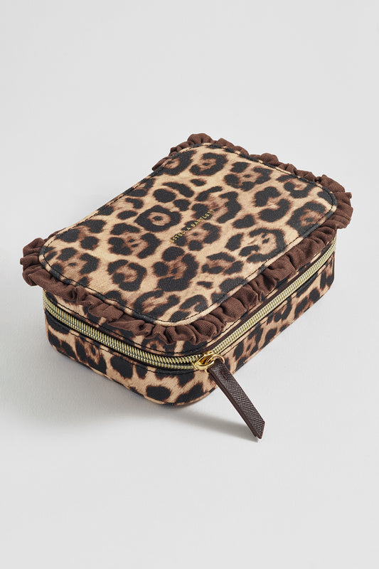 Leopard Print Ruffle Large Jewellery Box