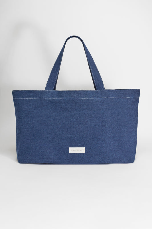 Denim Large Tote Bag