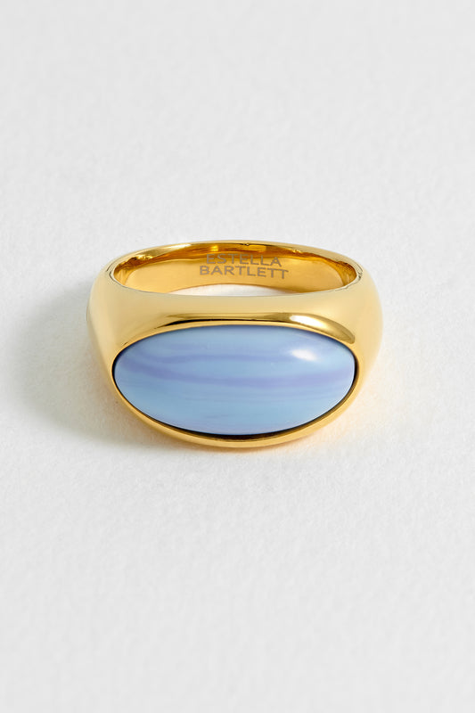 Blue Cabochon Gemstone Ring