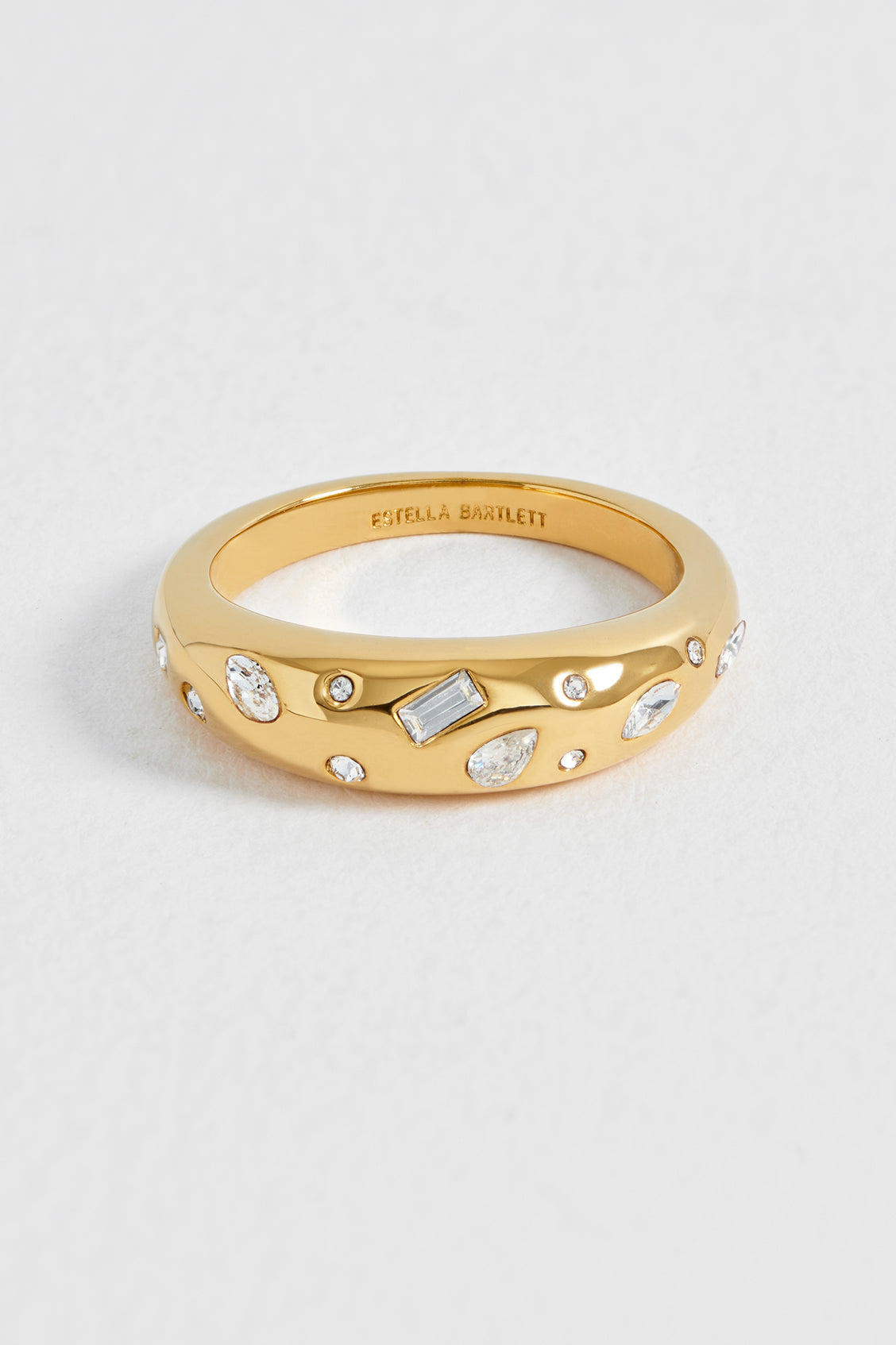 White CZ Domed Ring