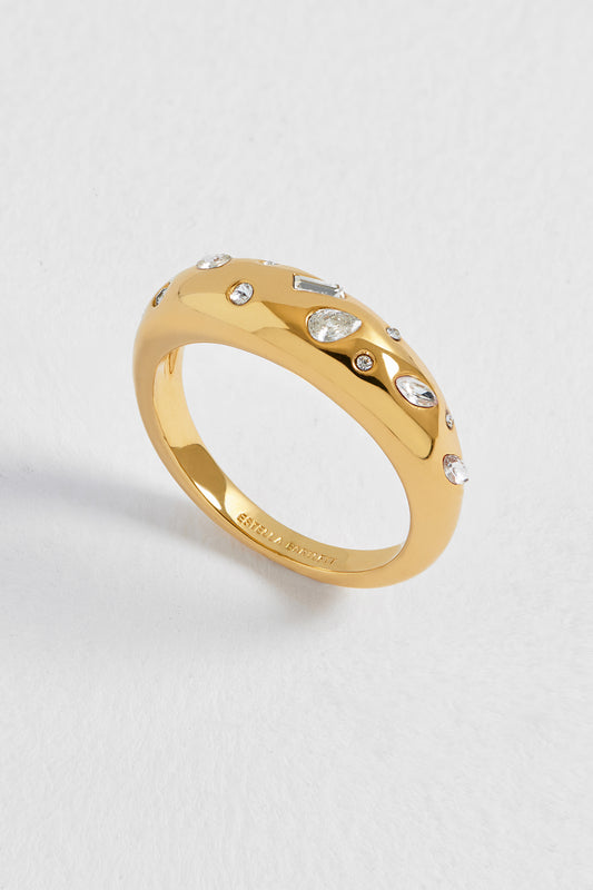 White CZ Domed Ring