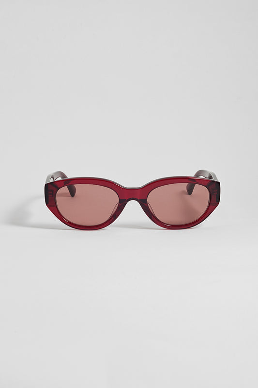 Dark Burgundy Siena Oval Women’s Sunglasses