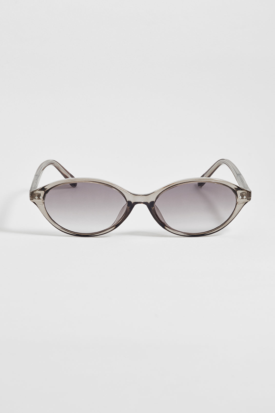 Jakarta Transparent Grey Oval Women’s Sunglasses