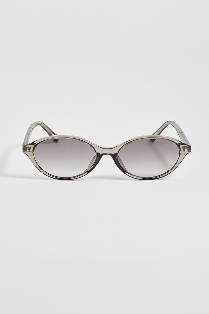 Jakarta Transparent Grey Oval Women’s Sunglasses