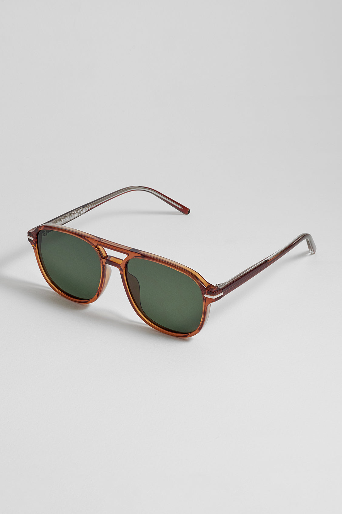 Hong Kong Amber Aviator Unisex Sunglasses