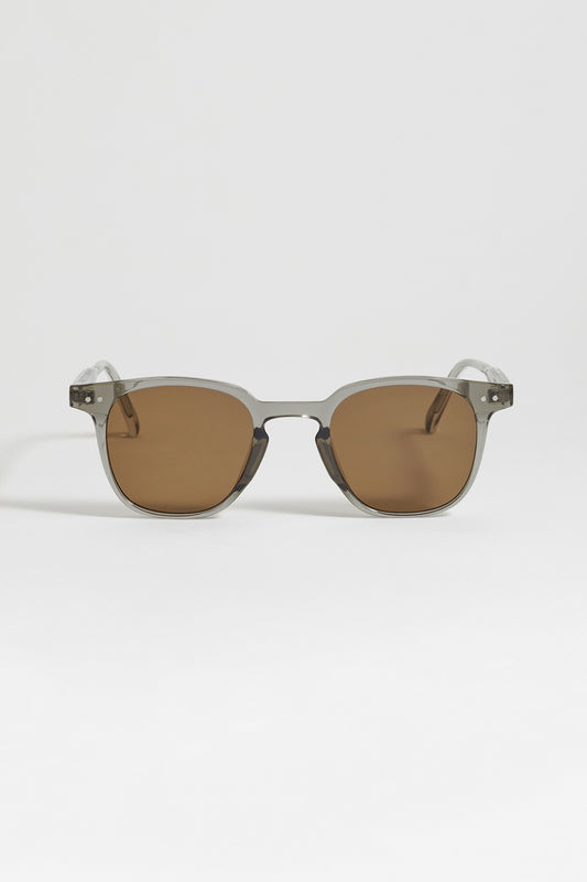 Lima Transparent Grey Wayfarer Unisex Sunglasses