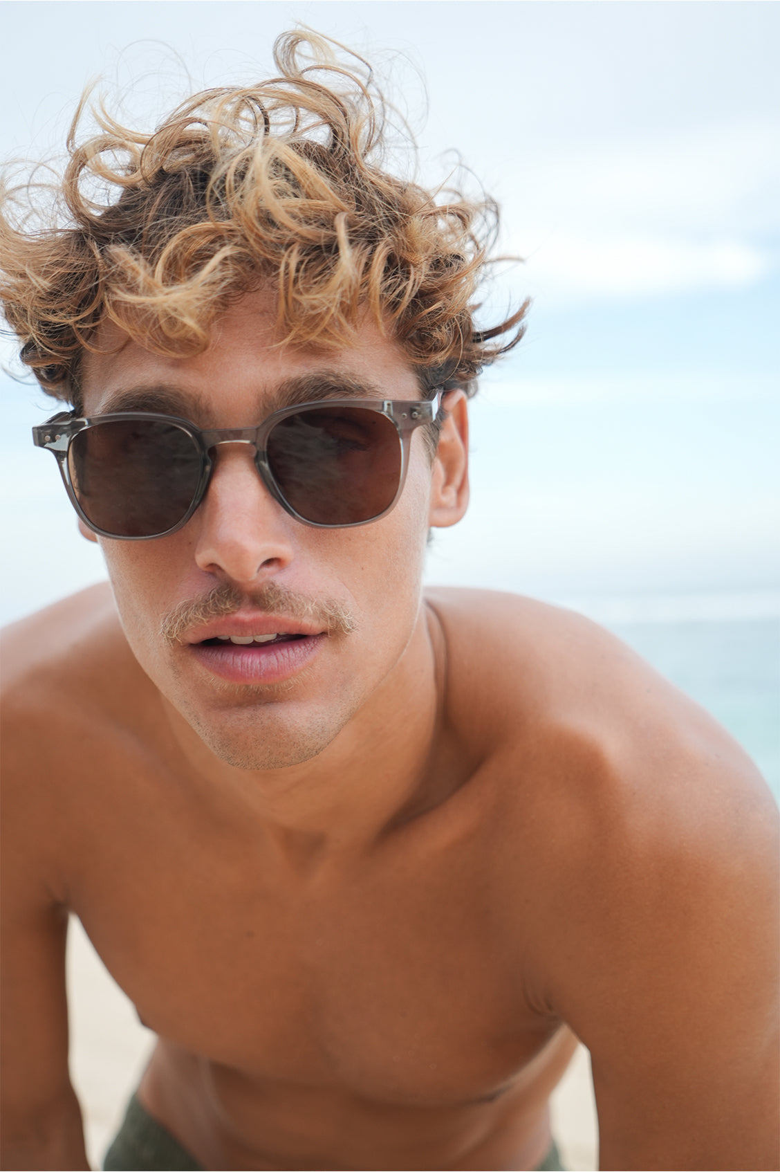 Lima Transparent Grey Wayfarer Unisex Sunglasses