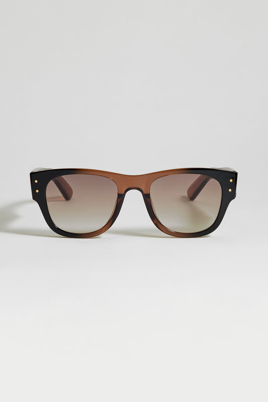 Transparent Brown Wayfarer Unisex Sunglasses