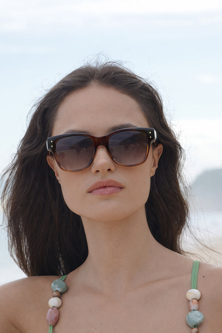 Transparent Brown Wayfarer Unisex Sunglasses