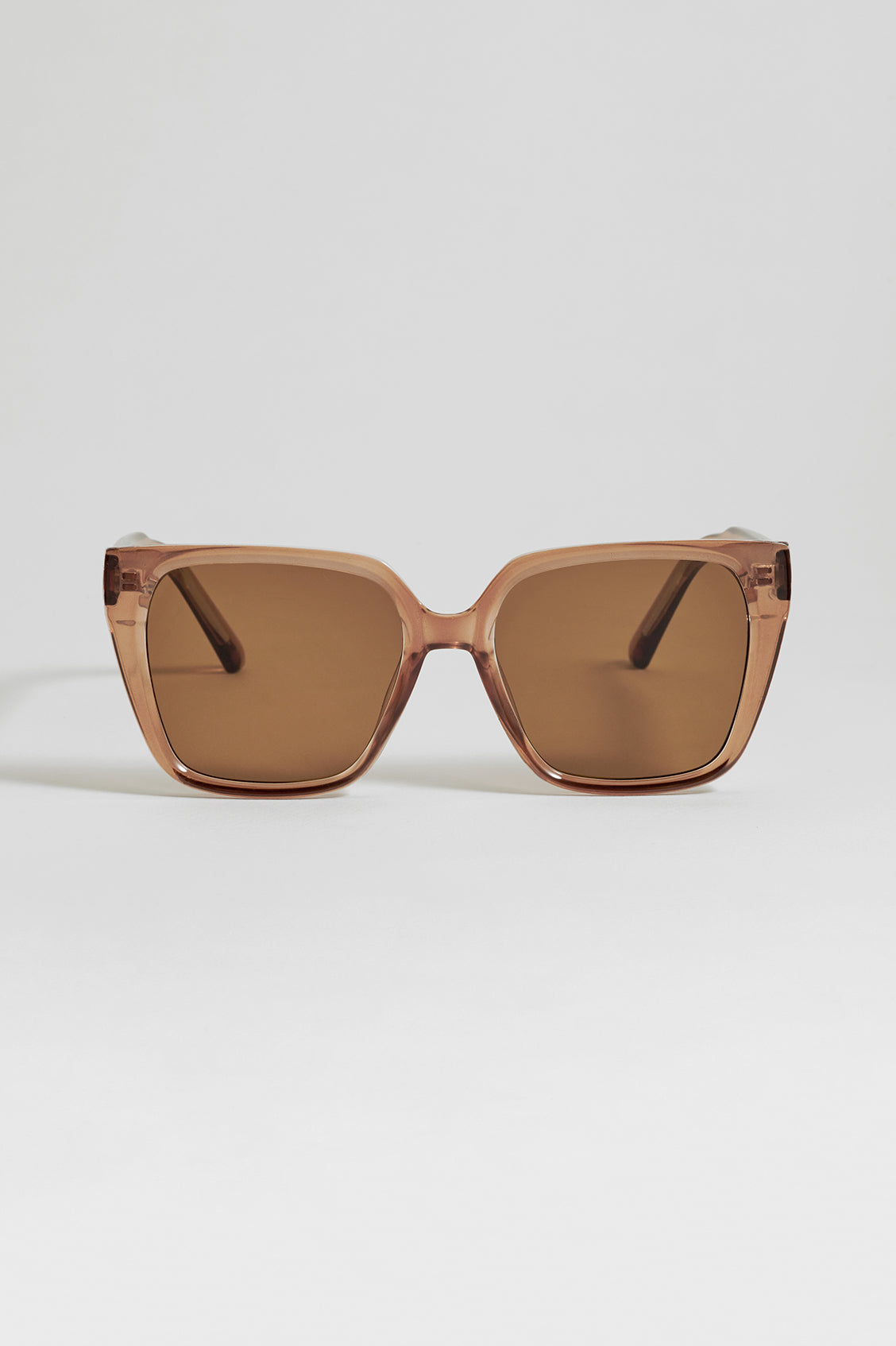 Milan Transparent Champagne Square Women’s Sunglasses