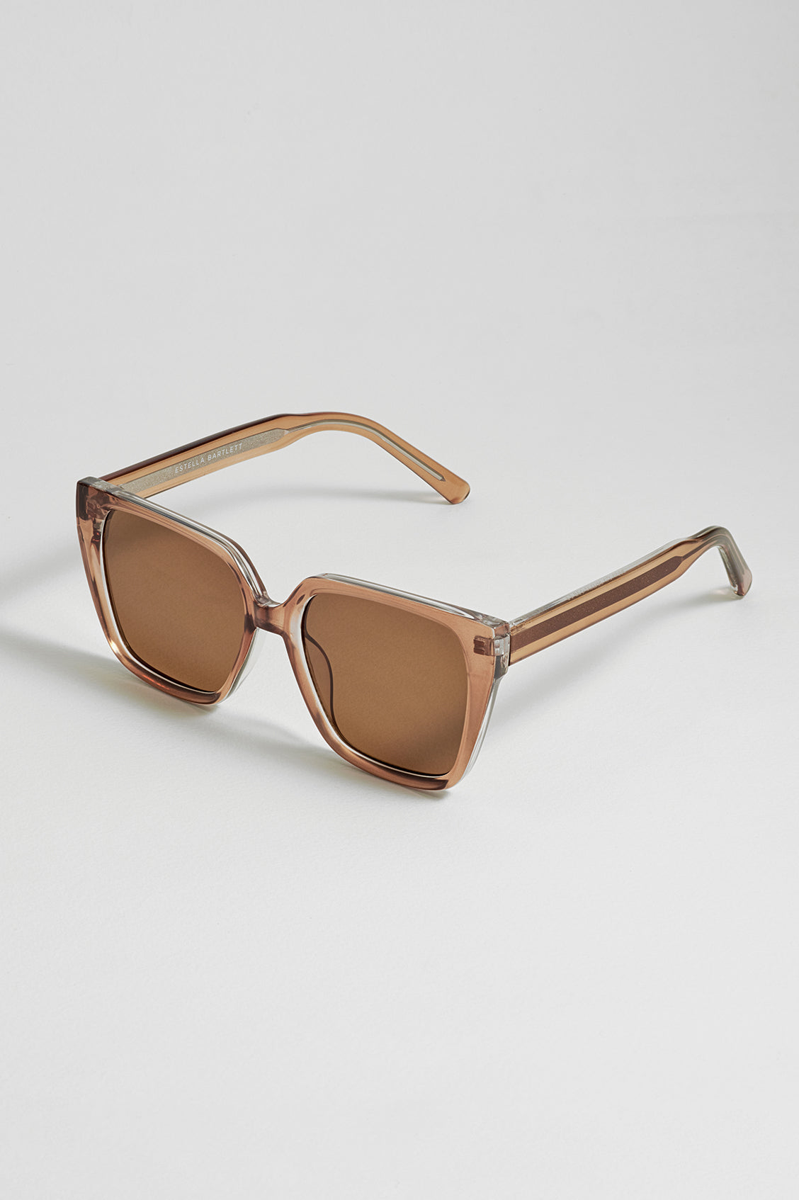 Milan Transparent Champagne Square Women’s Sunglasses