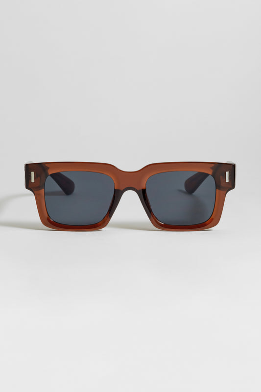 Rio Transparent Brown Wayfarer Unisex Sunglasses