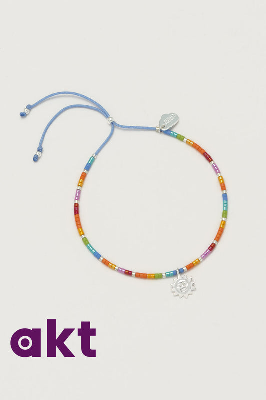 Beaded Rainbow Sun Charm Louise Bracelet
