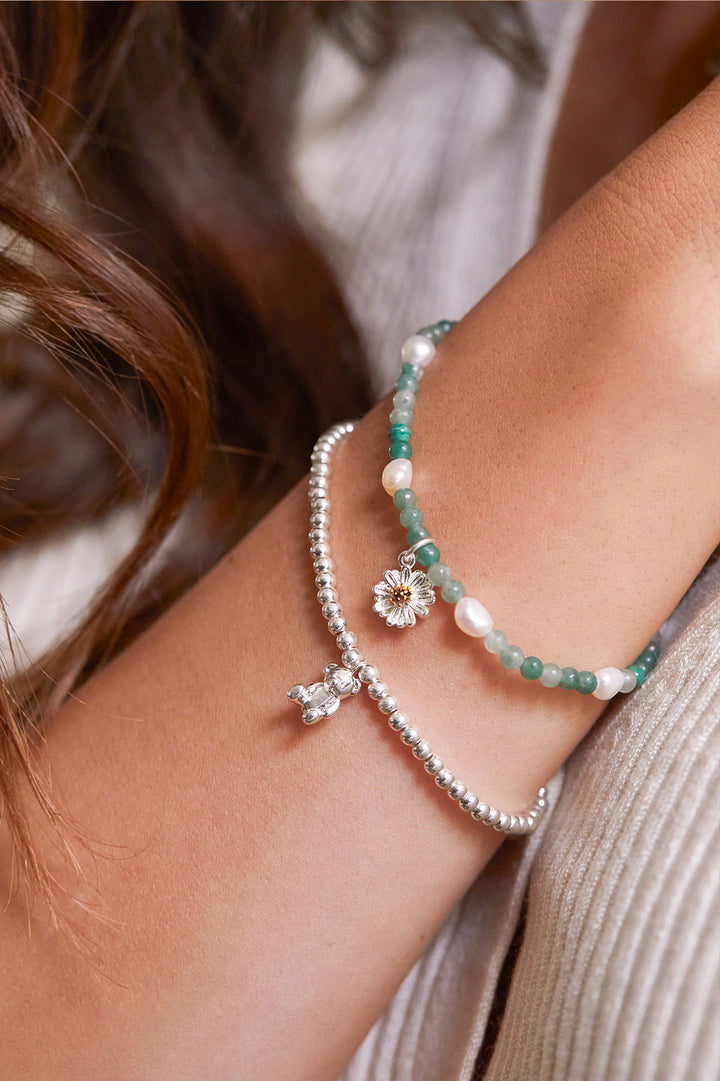 Gemstone and Pearl Wildflower Sienna Bracelet