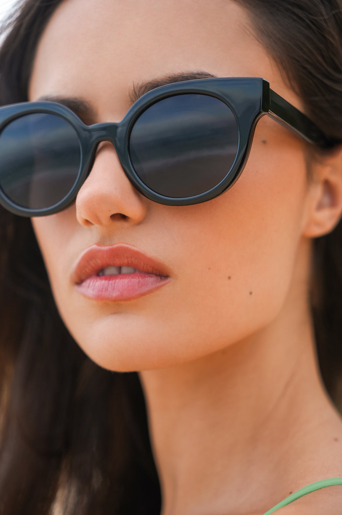 Capri Black Cat-Eye Women’s Sunglasses